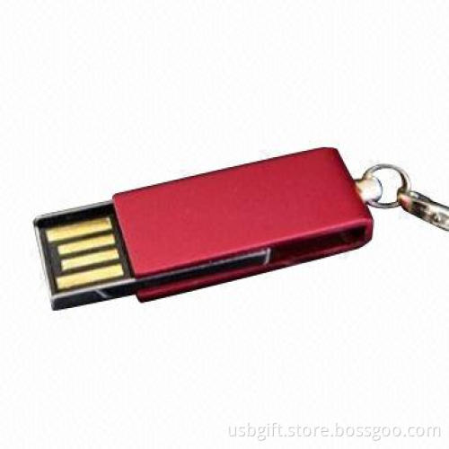 USB flash memory, 2GB slim mini USB, swivel style mini USB flash, for promotional gift